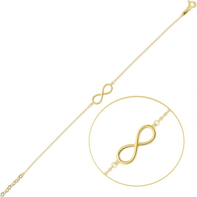 MINET JMG0267WGB17 - Elegantní zlatý náramek nekonečno Au 585/1000 0,80g