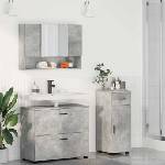 vidaXL Комплект мебели за баня 3 бр. Циментено сиво 76, 5 x 35 x 64 см (3393036)