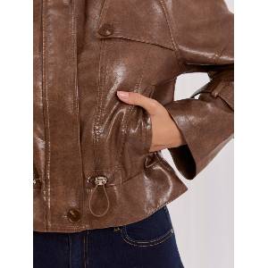 Italy Moda Дамско яке модел AY1007.97P Italy Moda цвят кафяв