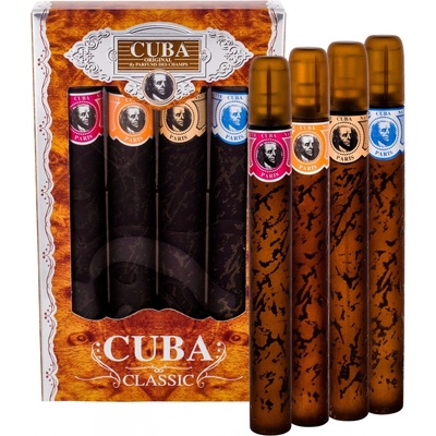 Cuba Blue EDT Blue 35 ml + EDT Yellow 35 ml + EDT Red 35 ml + EDT Orange 35 ml dárková sada