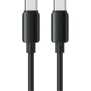 USAMS Кабел USAMS U98 60W 3A силиконов за бързо зареждане USB-C към USB-C, ч (Usa001761)