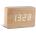 Gingko Design GINGKO Часовник с термометър BRICK - буково дърво с бели цифри (Gingko-GK15W11)