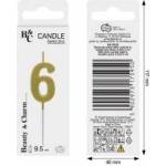 GoDan Piker lid B&C number 6 metallic gold 9.5x2.3 cm BH-SPZ6