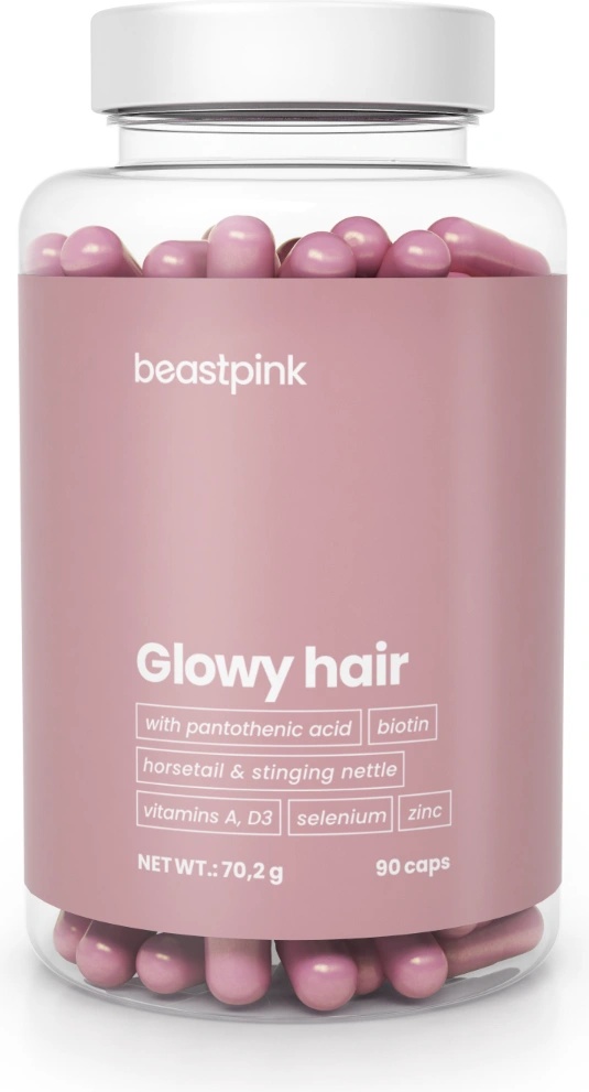 GymBeam BeastPink Glowy Hair 90 капс