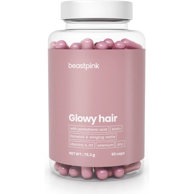 GymBeam BeastPink Glowy Hair 90 капс