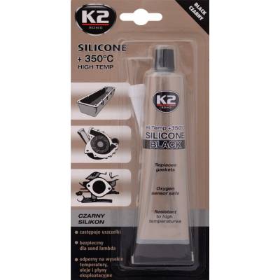 K2 Silikon pro utěsnění částí motoru 85g černý – Zboží Mobilmania