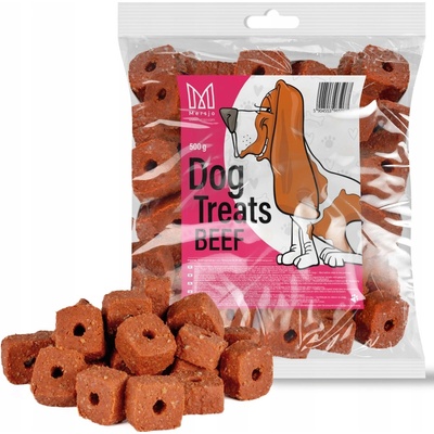 Mersjo Premium maškrta na výcvik pre psov, mäsové krúžky s hovädzím mäsom 500 g