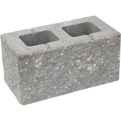 Tvárnice plotová CS BETON Blok 20 koncová třístranně štípaná šedá – 400 x 200 x 200 mm