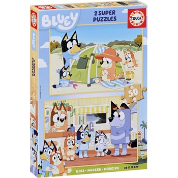 Educa Детски пъзел Educa от 2 x 50 части - Сладки кученца (EDU19408)