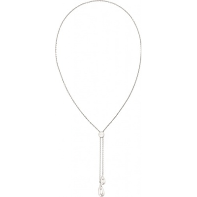 Calvin Klein Moderný oceľový náhrdelník s posuvným zapínaním sculptured drops 35000086