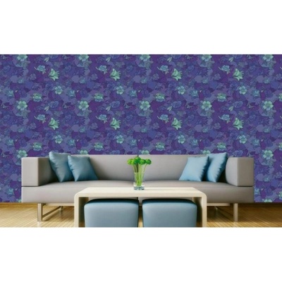 DIMEX ART Луксозна флизелинова тапета син флорален витраж