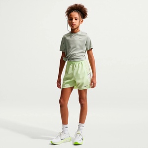 Nike Детска тениска Nike Kid's Dri-Fit Miler S/S Top Sport shirt - Spruce Fog / Barely Green / Reflective Silver - размер XL (704-6158-0315)