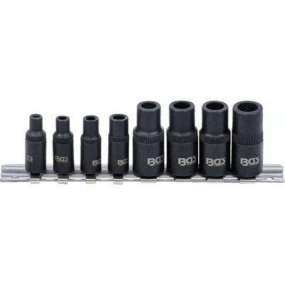 BGS 9771 Nástrčné hlavice 1/4" a 3/8" pro upnutí závitníků, magnetické (Sada 8 dílů)