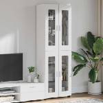 vidaXL Висок шкаф FLORIN 60 x 35 x 182 см Лъскаво бяло (3397908)