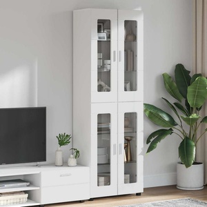 vidaXL Висок шкаф FLORIN 60 x 35 x 182 см Лъскаво бяло (3397908)