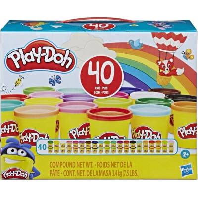 Play-Doh Modelína Doplňkové tuby, 40 kusů v různých barvách E9413