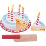 Bigjigs Toys Дървена торта за рязане Bigjigs - Рожден ден (BJ628) - ozone