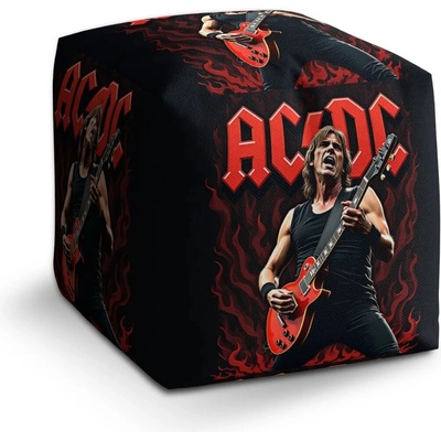 Sablio Taburet Cube ACDC Kytarista: 40x40x40 cm