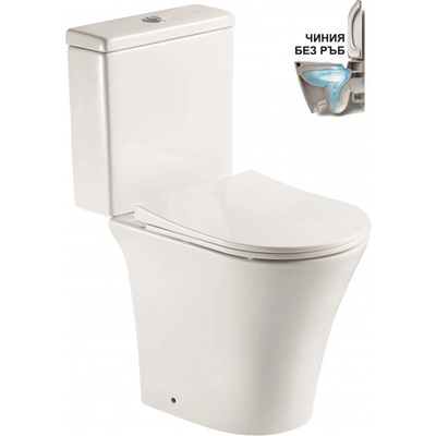 Inter Ceramic Моноблок 7436P UF NANO, Inter Ceramic, седалка и капак, порцелан, бял (7436P UF NANO)