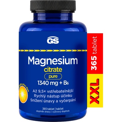 GS Magnesium citrate pure 1340 mg + B6 365 tablet