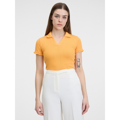 Orsay Жълта дамска рипсена поло тениска ORSAY Orsay | Oranzhev | ЖЕНИ | S