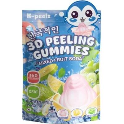 K-Peelz Mixed Fruit Soda 3D Peeling Gummies 60 g