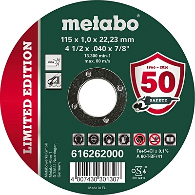 Metabo Řezný kotouč ocel 115 x 1 mm 616262000