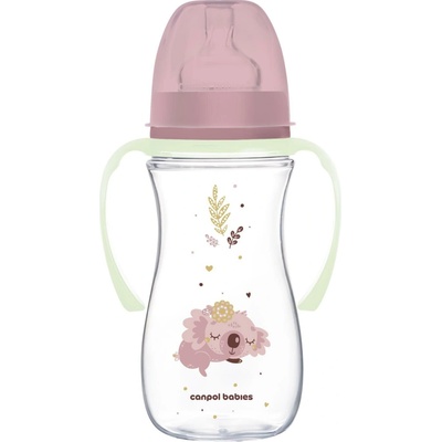 Canpol babies Antikoliková lahev EasyStart Sleepy Koala růžová 300 ml