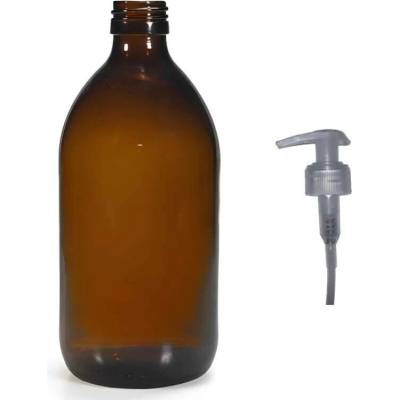 Luna Skleněná lékovka s transparentní pumpičkou 1000 ml