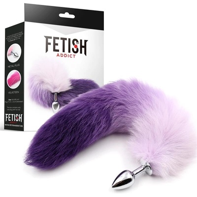 Fetish Addict Butt Plug Fox Tail Size S Purple/White