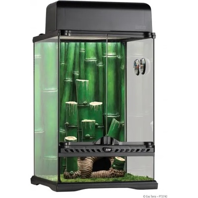 EXO TERRA BAMBOO FOREST HABITAT TERRARIUM Small - оборудван терариум от бамбуковите гори, 30 x 30 x 45 cm, ГЕРМАНИЯ - PT3740