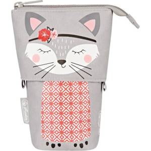 Herlitz Ученически несесер изправен, с цип, мотив Kitty - Herlitz