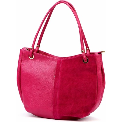 Luka dámská velká kožená shopper kabelka fuchsiová A4 26-089