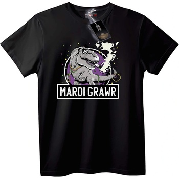 NOONEBRAND Тениска Mardi Grawr Динозавър - L, White