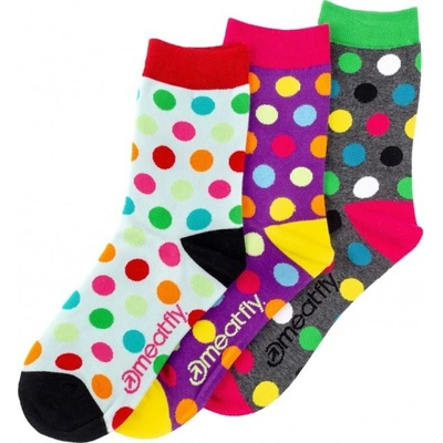 Meatfly Light regular Dots Socks S19 Multipack 3KS