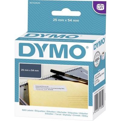 DYMO etikety v roli 11352 S0722520 54 x 25 mm papier biela 500 ks trvalé univerzálne etikety; S0722520
