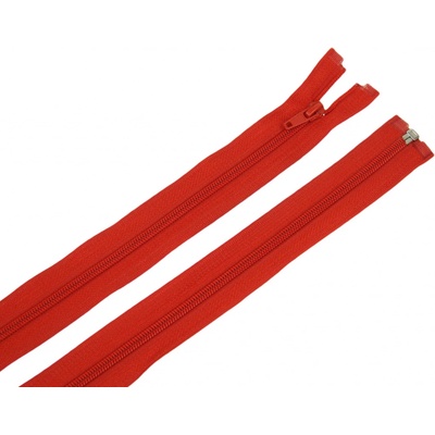 Zdrhovadlo zip plastový 65cm dělitelný šíře 6mm červená