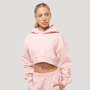 GymBeam Women‘s Mochi Cropped Hoodie Pink S