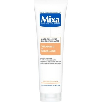 Mixa Vitamin C+ Squalane Anti-Dullness Comfort Cleanser rozjasňujúci čistiaci gél 150 ml