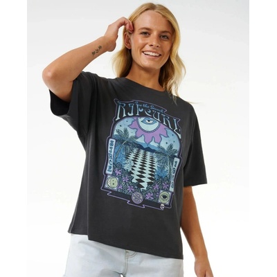 RIP CURL tričko Slow Down Heritage Tee Washed Black 8264