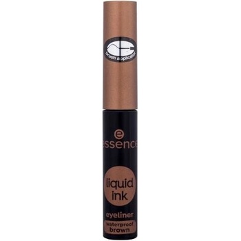Essence Liquid Ink Eyeliner Waterproof Brown voděodolné inkoustové oční linky 02 Ash Brown 3 ml