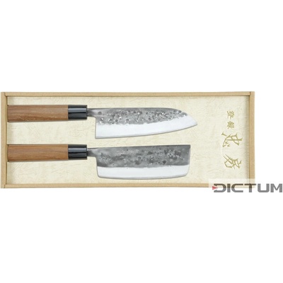 Dictum 719947 - Tadafusa Hocho Nashiji 2-Piece Set Santoku and Usuba - Japonské nože
