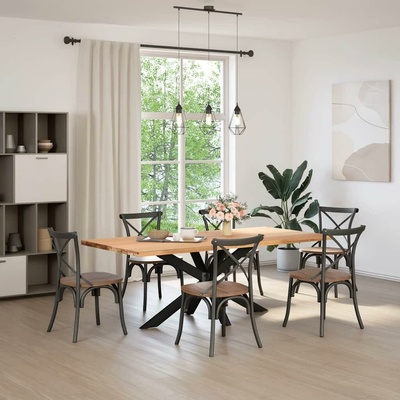Omaxi 317766 Noha jídelního stolu ve tvaru pavouka černá 150 x 78 x 72-73 cm ocel