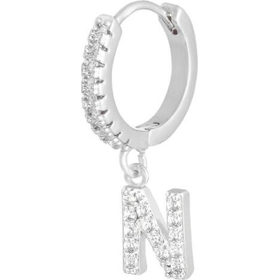 Ornamenti náušnice Letter silver zirkon Písmenko N OOR2619_N