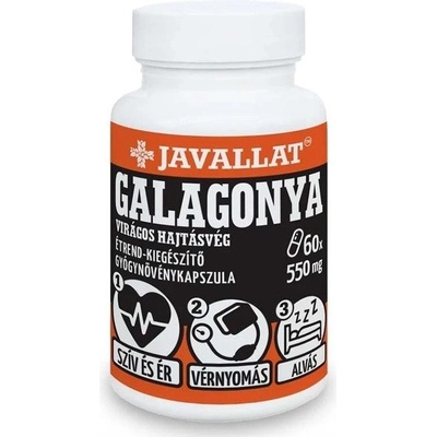 JAVALLAT Глог, лист и цвят, 550 mg, 60 капсули, Javallat (812443 JAV)