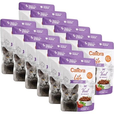 Calibra Cat Life Adult Veal in gravy 12 x 85 g