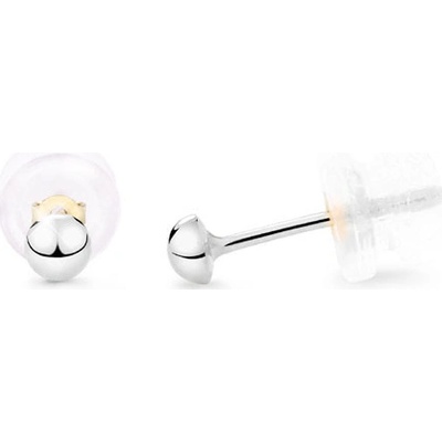 Cutie Jewellery náušnice z bieleho zlata kôstky Z5003W