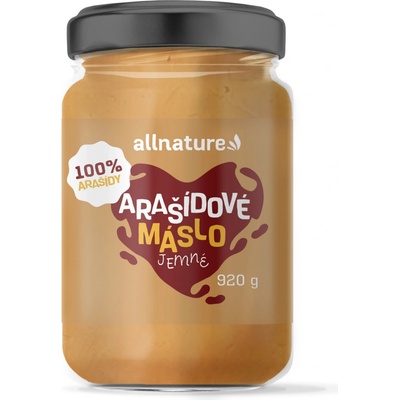 Allnature Arašídové máslo jemné 920 g