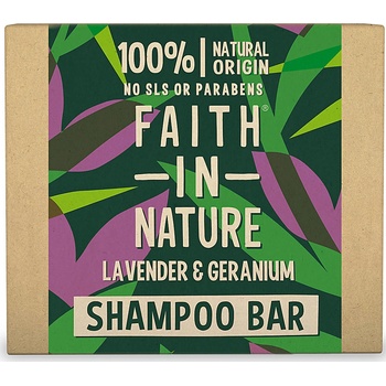 Faith In Nature Lavender & Geranium organický tuhý šampón 85 g
