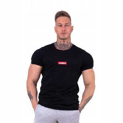 Tréningové tričko s krátkym rukávom Nebbia xl čierna (Pánske fitness tričko Nebbia Red Label V-Typical)